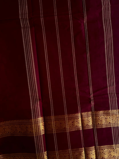 Kanchi cotton saree - Maroon