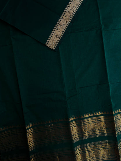 Kanchi cotton saree with rettapett border