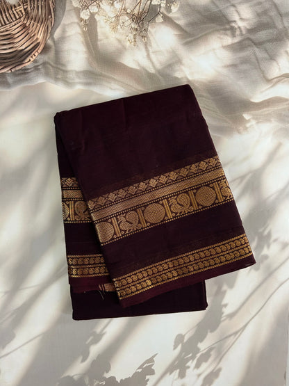 Kanchi cotton saree - brown