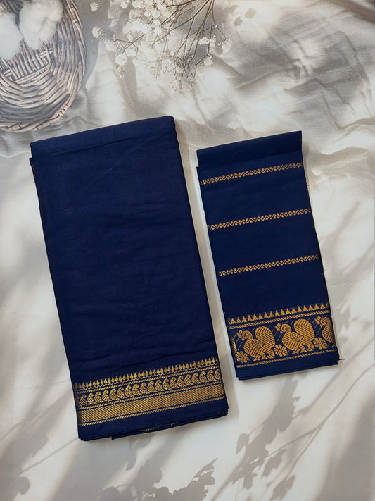 Sungudi saree with Velthari blouse Blue