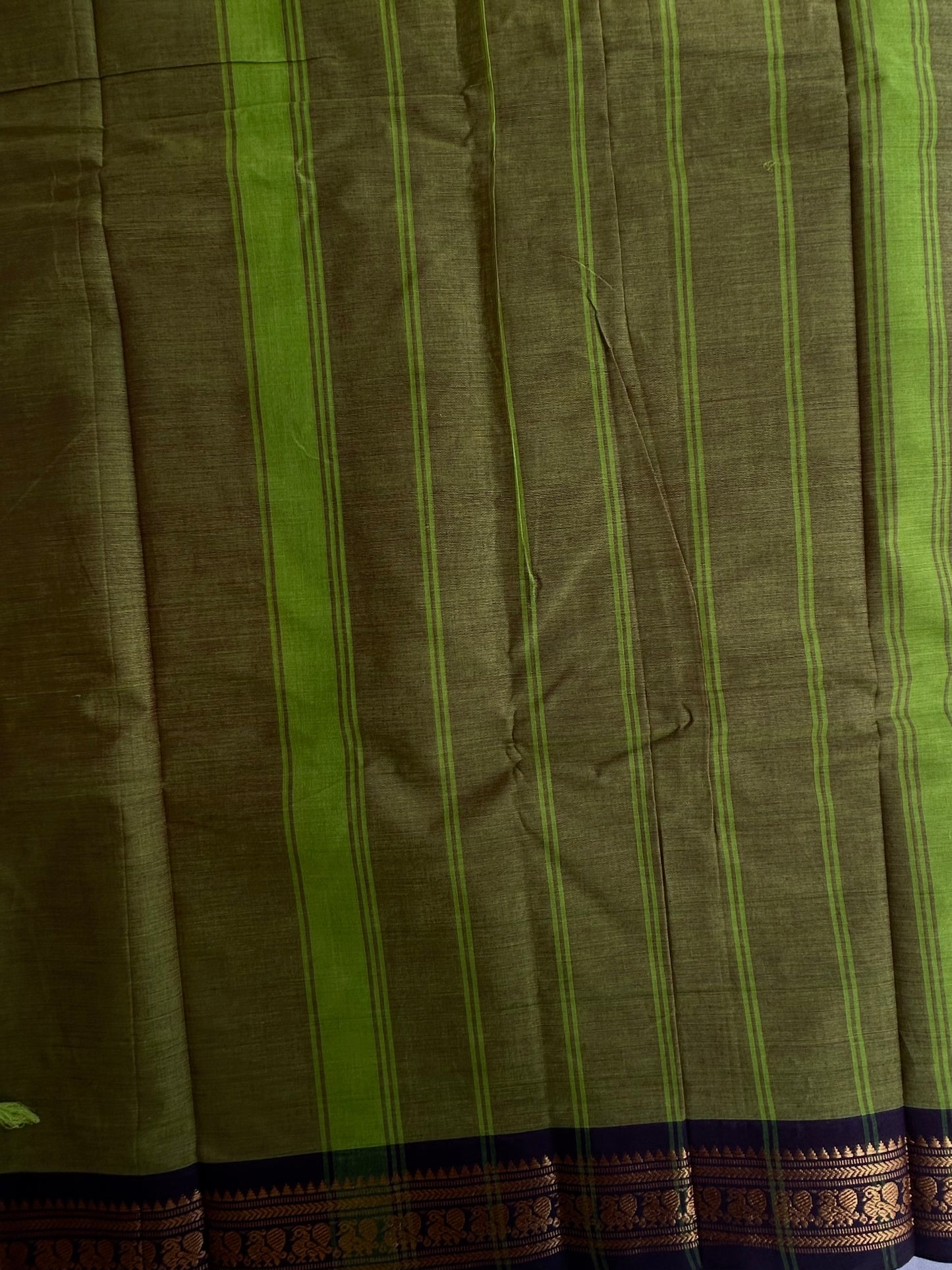 Kanchi cotton saree with contrast border