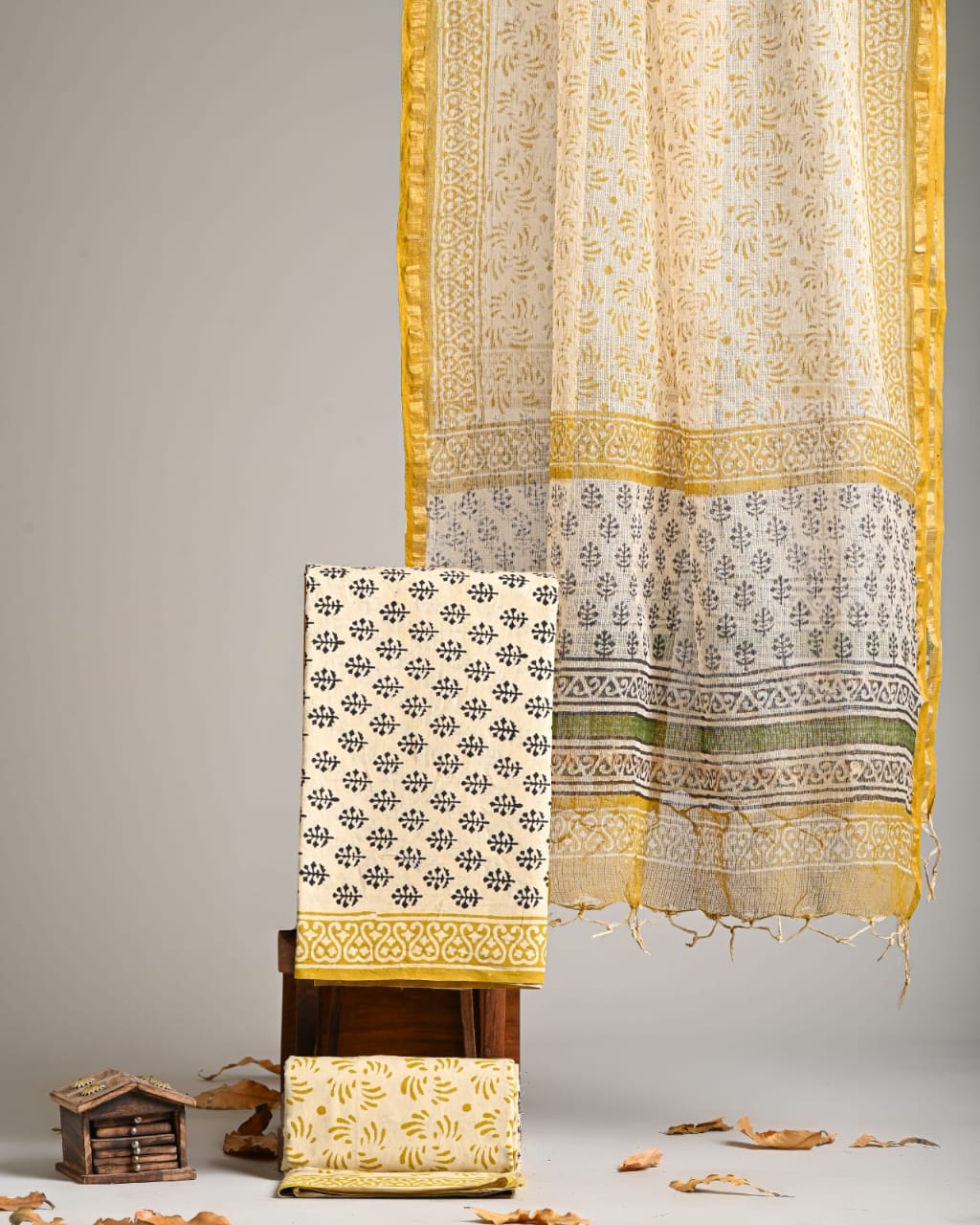 Cotton block print sets - unstitched