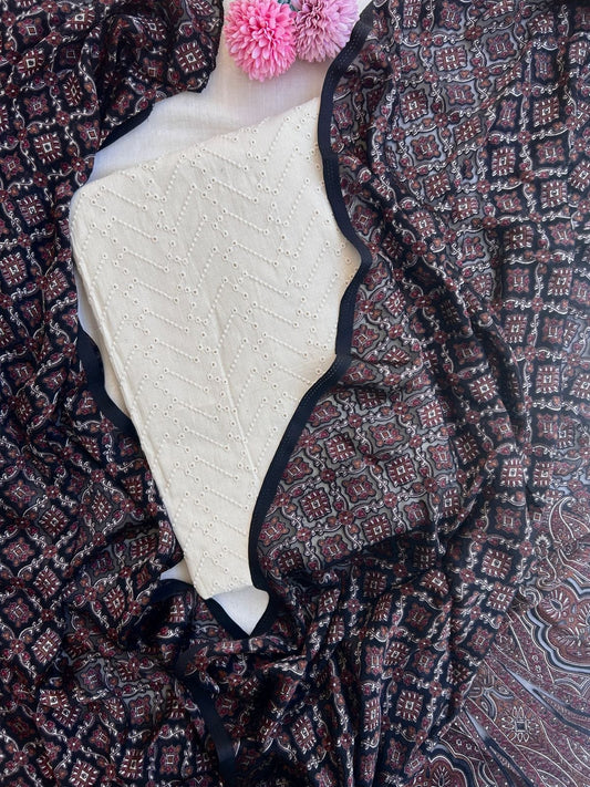 Unstitched hakoba Cotton set