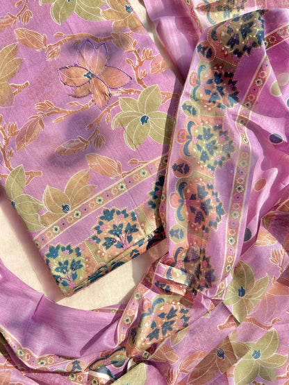 Unstitched cotton printed suits
