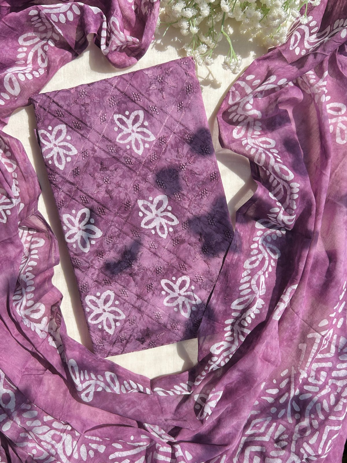 Unstitched Cotton batik set