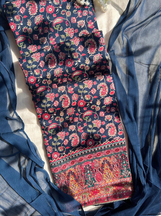 Unstitched Cotton silk set