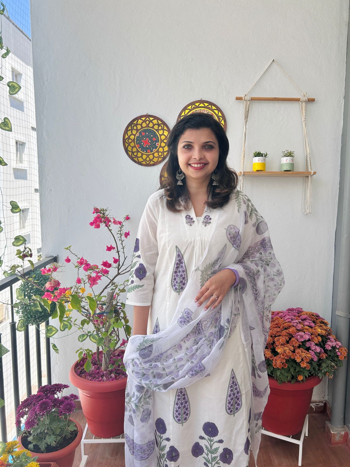 Hand block Cotton Kurta set