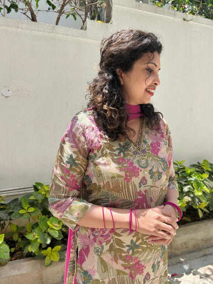 Shimmer silk Kurta set