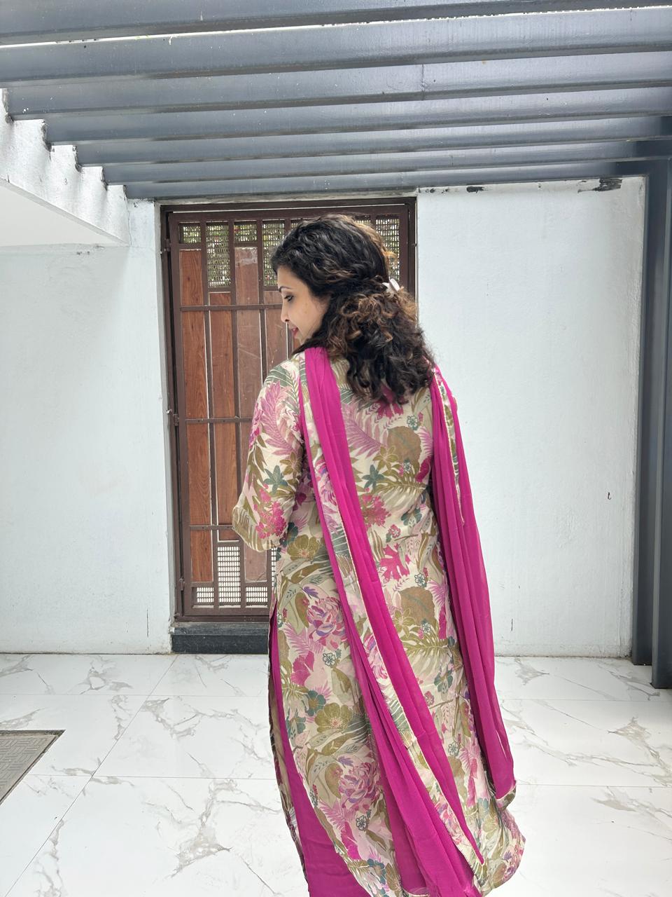 Shimmer silk Kurta set