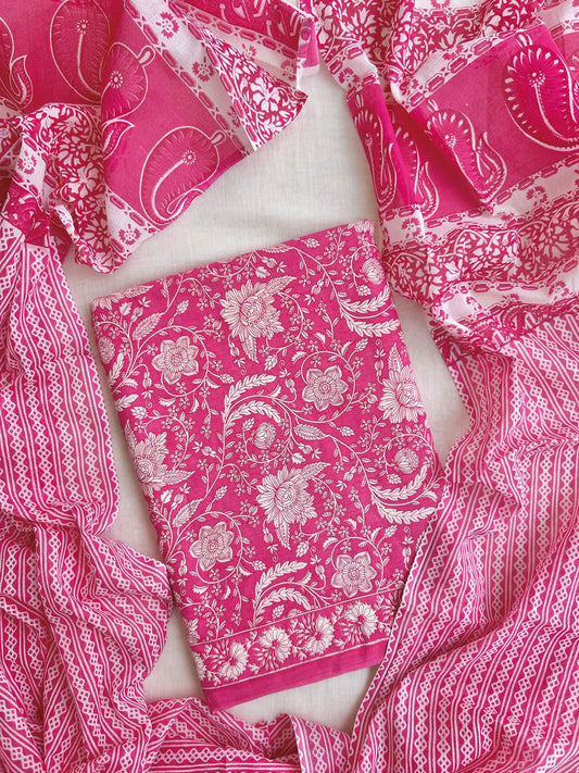 Unstitched Cotton suit set