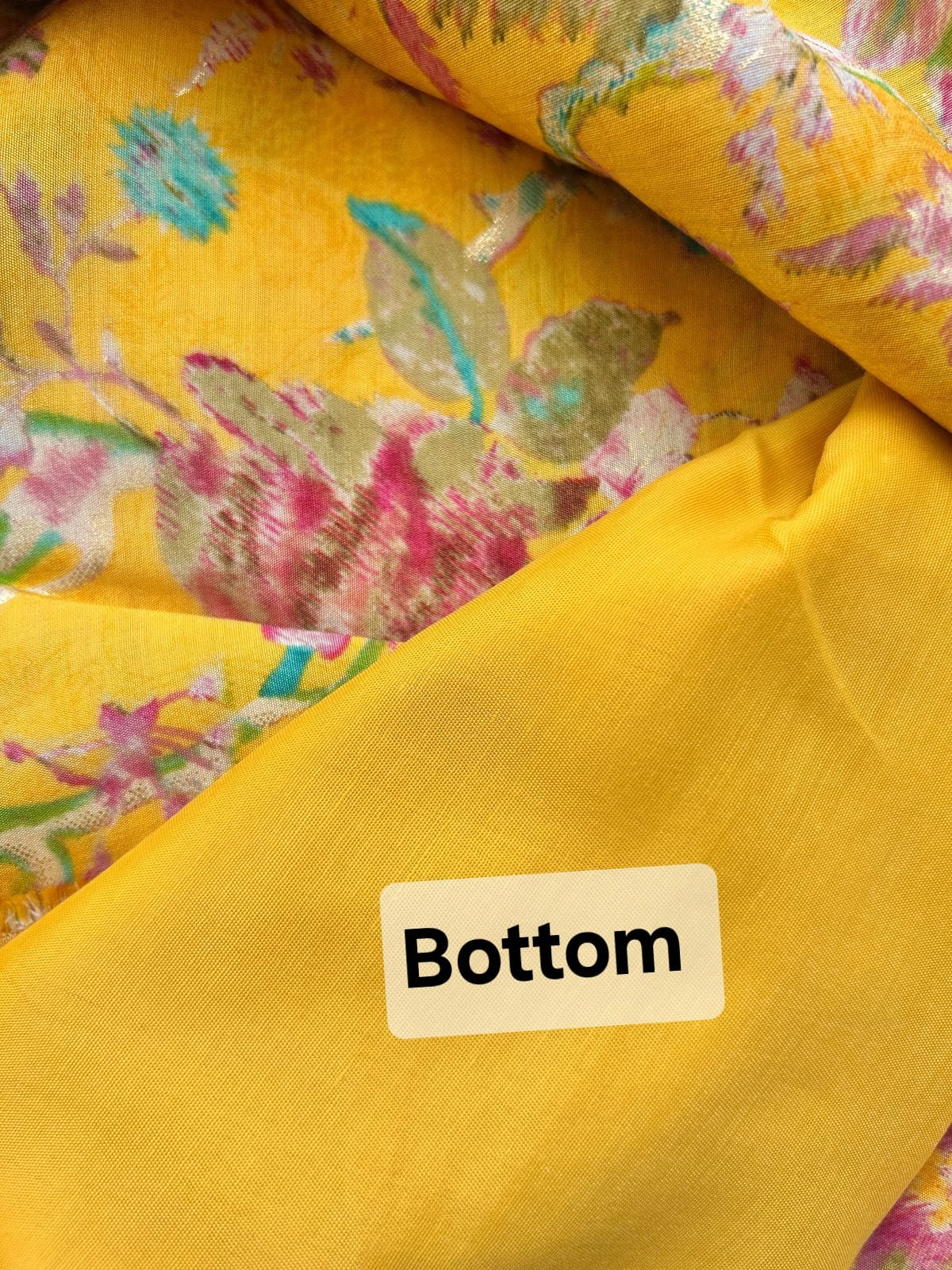 Unstitched Chanderi silk suit set