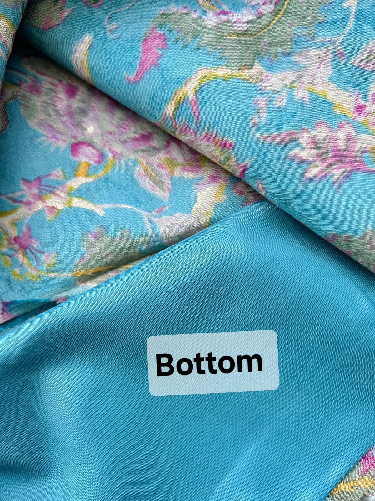 Unstitched Chanderi silk suit set