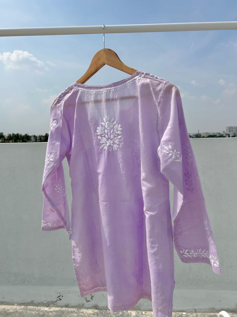 Cotton Chikankari short kurti