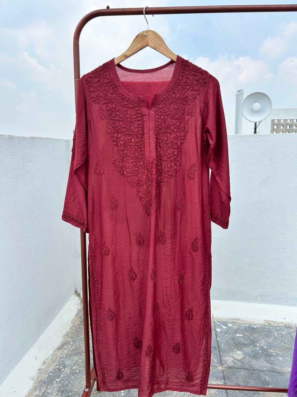 Chikankari kurti pant set