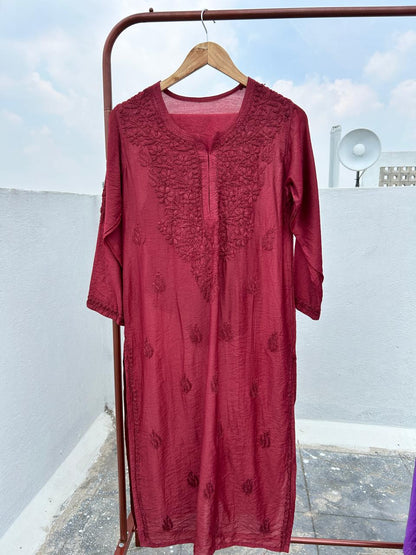 Chikankari kurti pant set