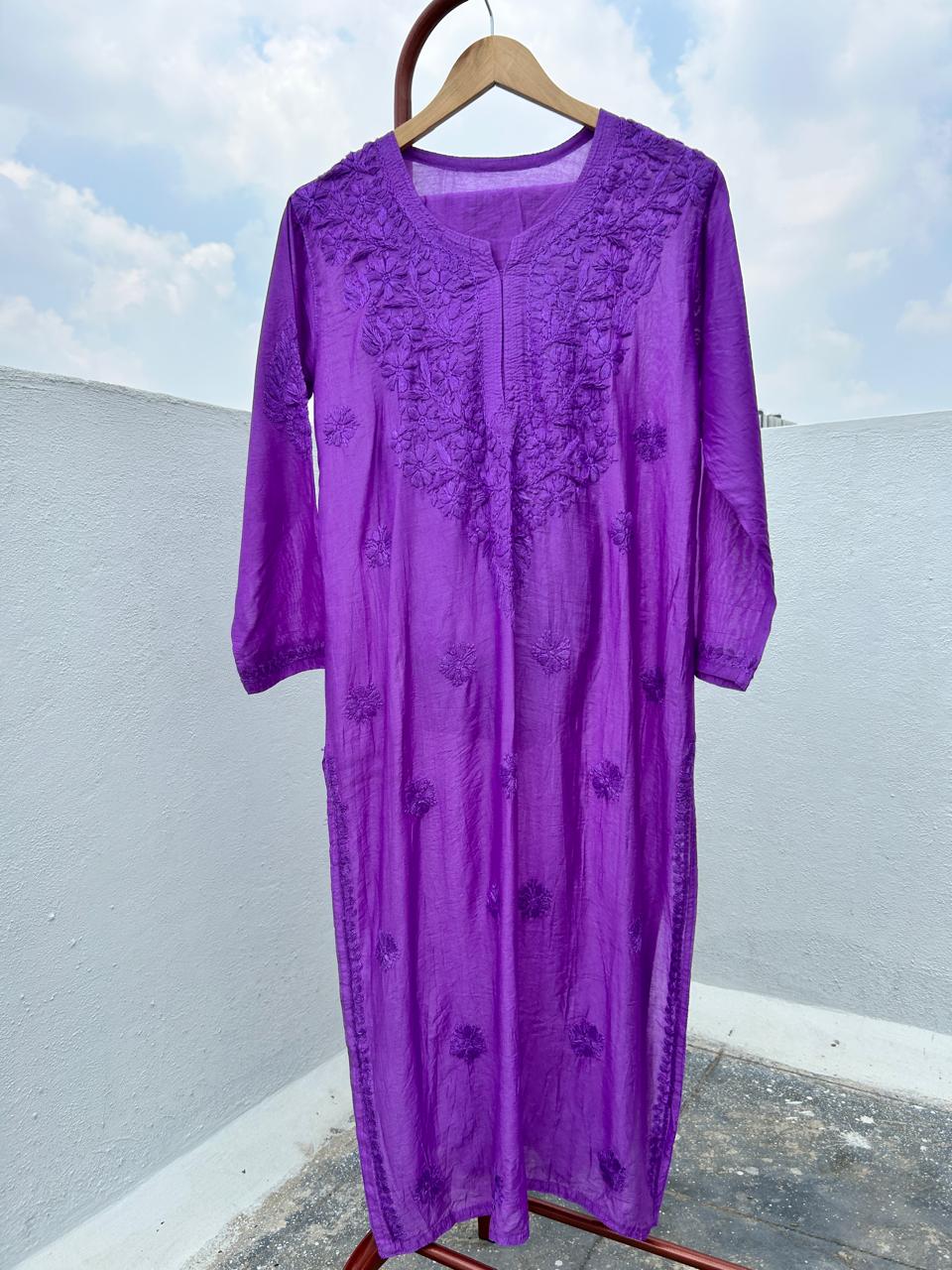 Chikankari kurti pant set