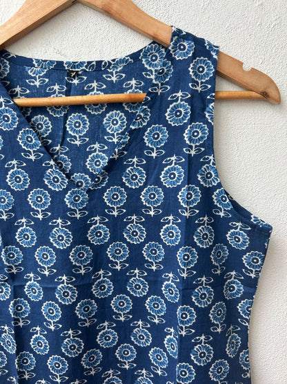 Cotton Sleeveless Short Kurti