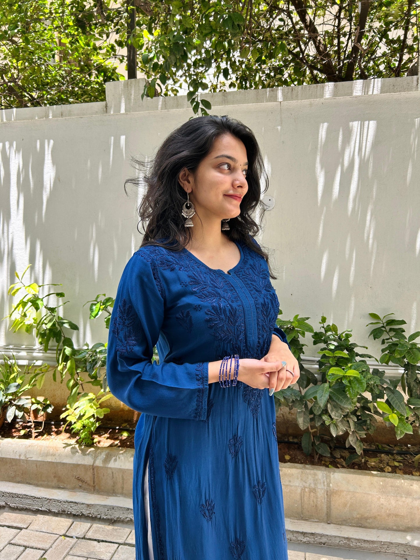 Muslin Chikankari kurti