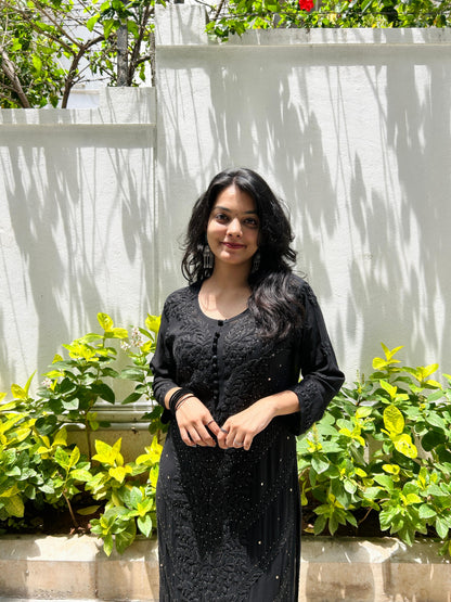 Chikankari 3d handwork kurta