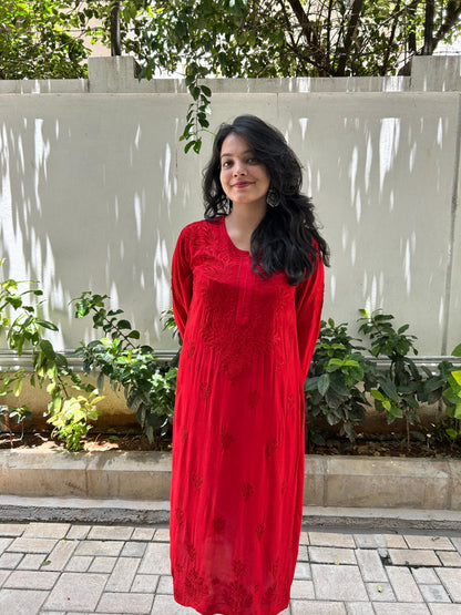 Muslin Chikankari kurti