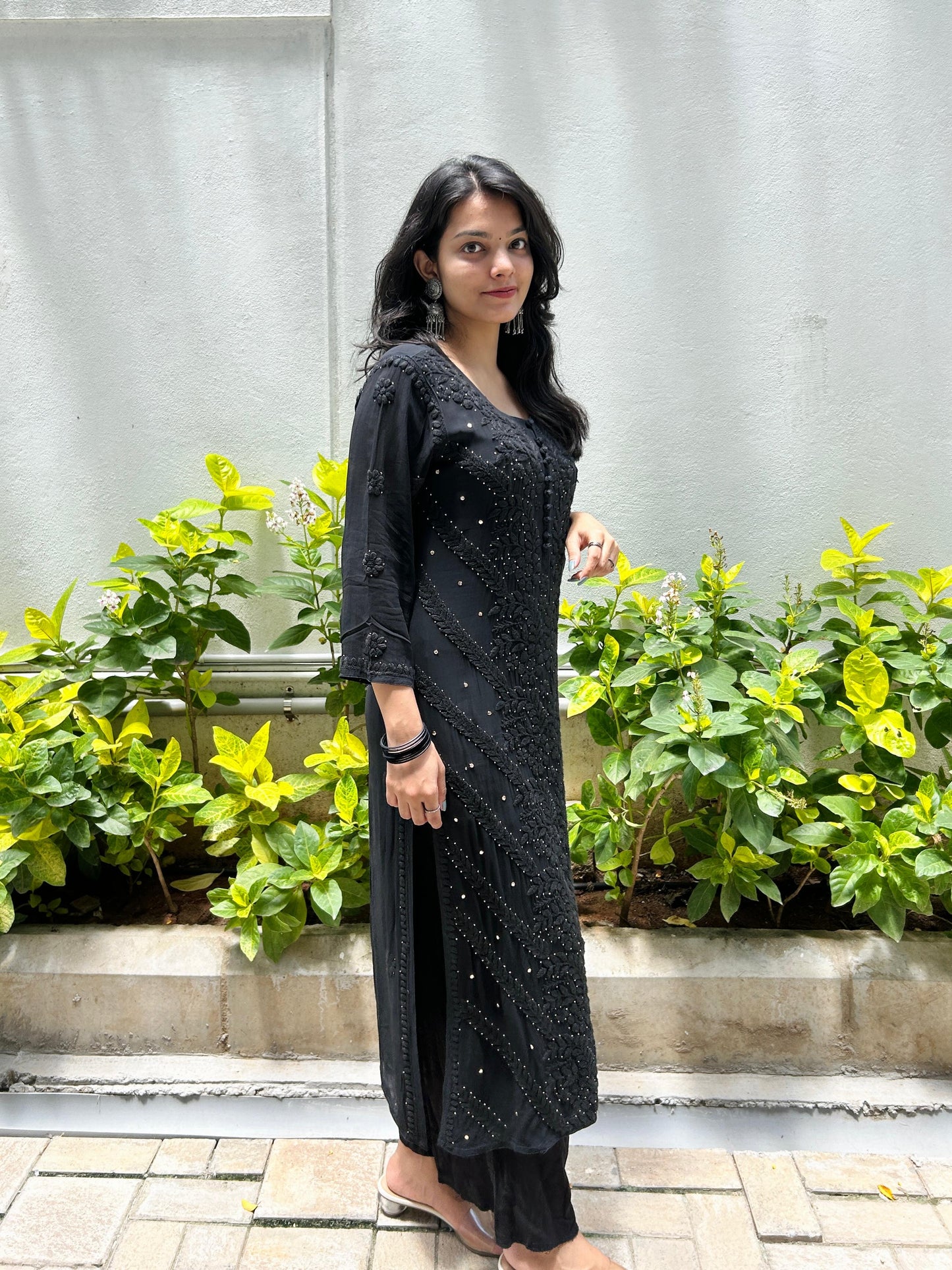 Chikankari 3d handwork kurta