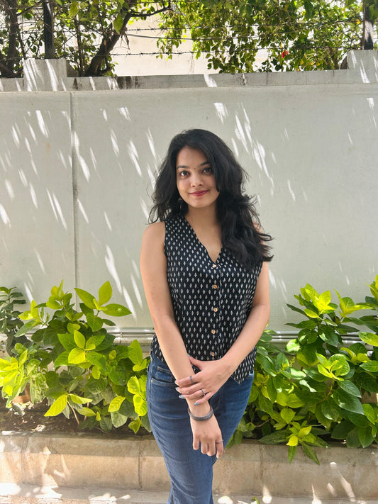 Cotton Waistcoat - black