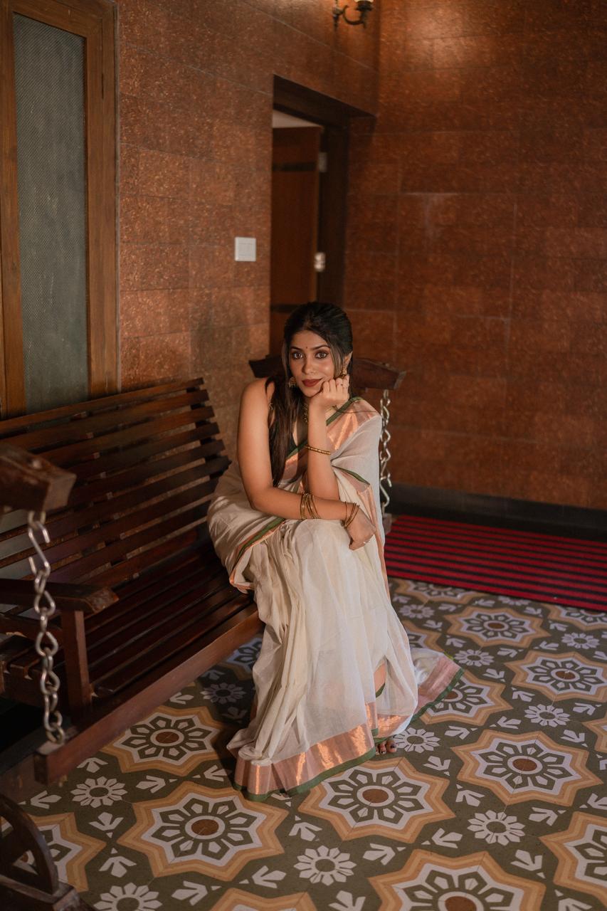 Mul Mul cotton saree