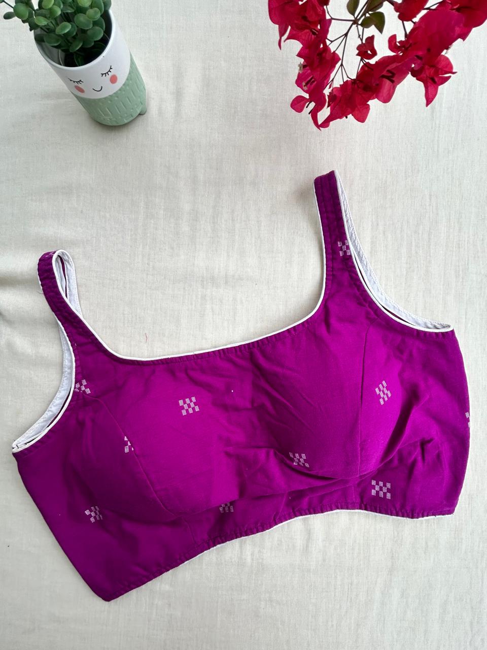 Jamdani Cotton sleeveless blouse