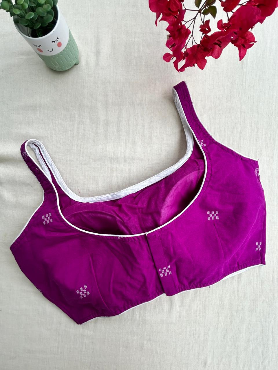 Jamdani Cotton sleeveless blouse