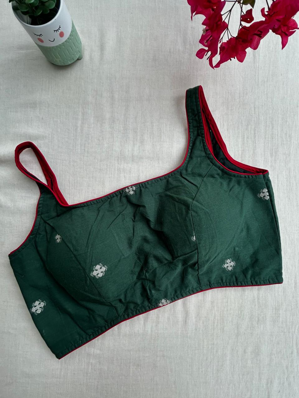 Jamdani Cotton sleeveless blouse