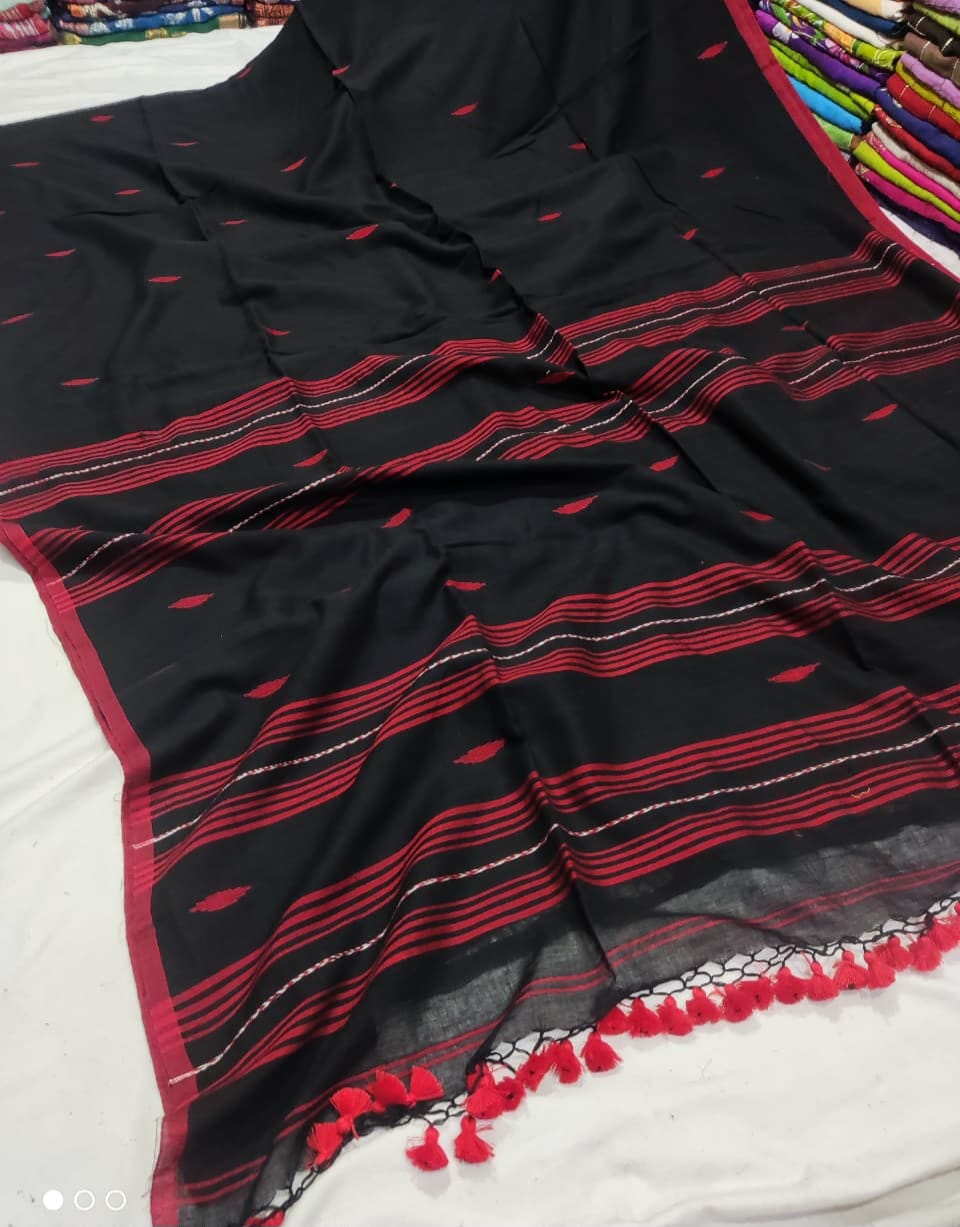 Handloom mul mul cotton saree
