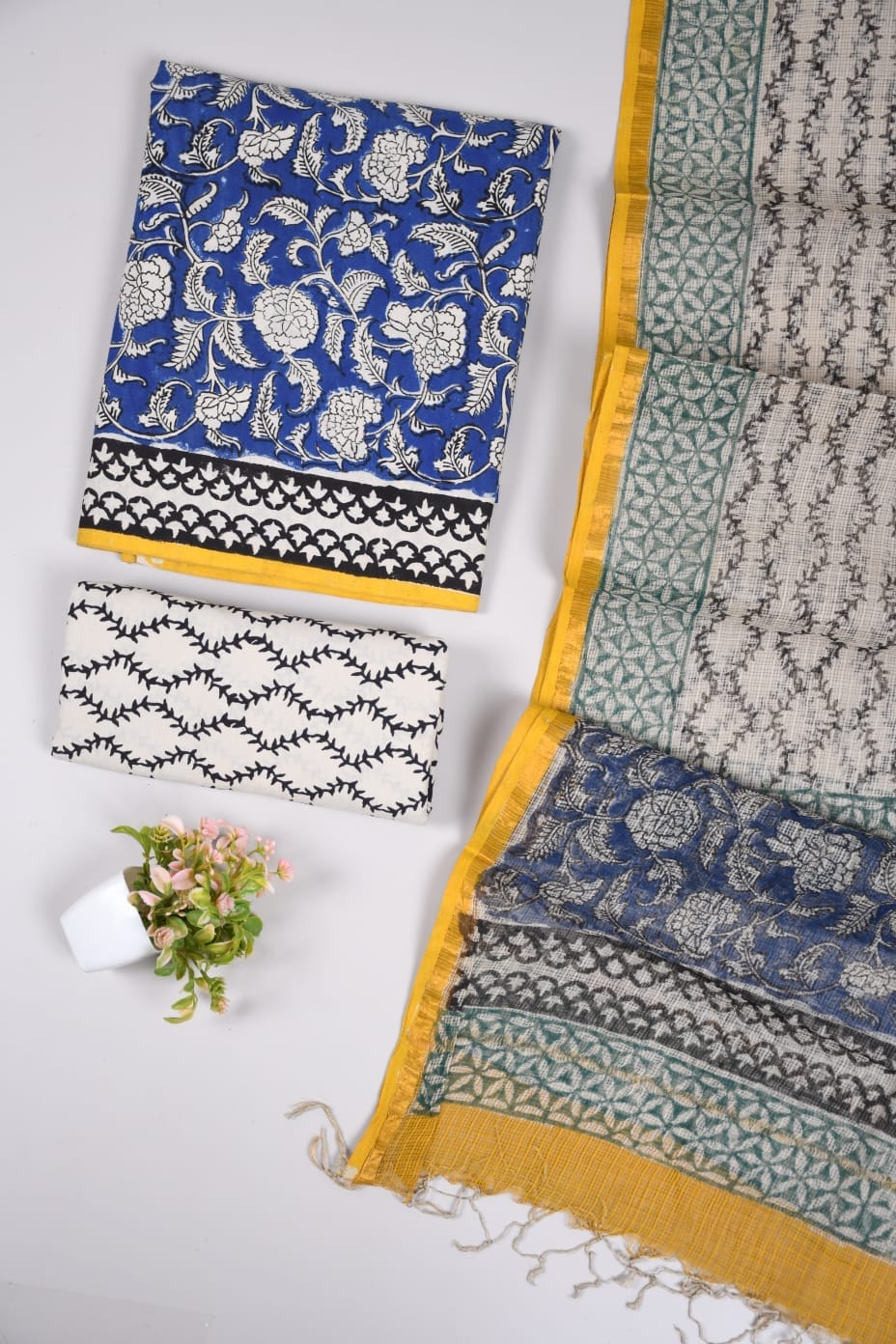 Cotton block print sets - unstitched