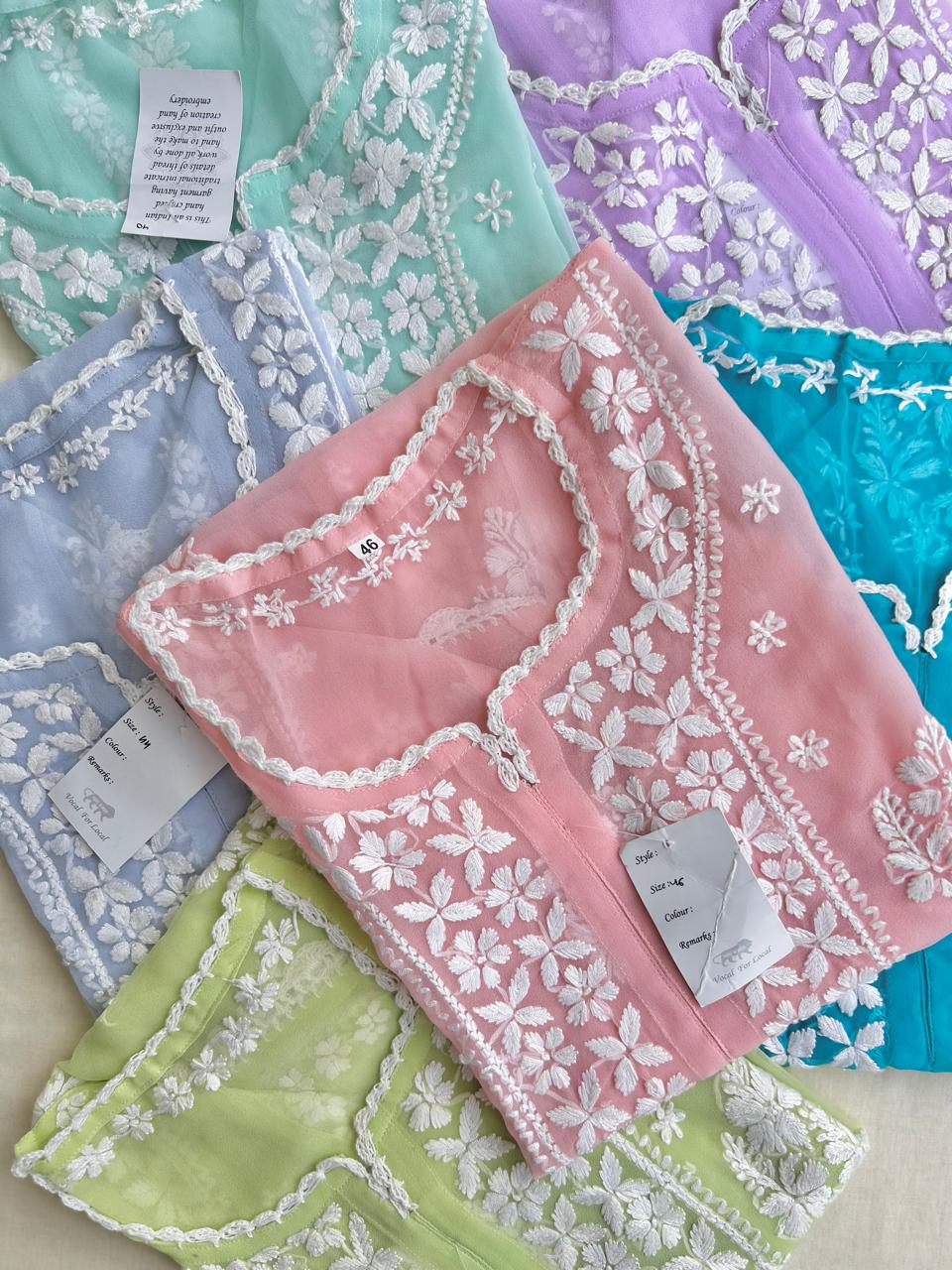 Georgette Chikankari kurti