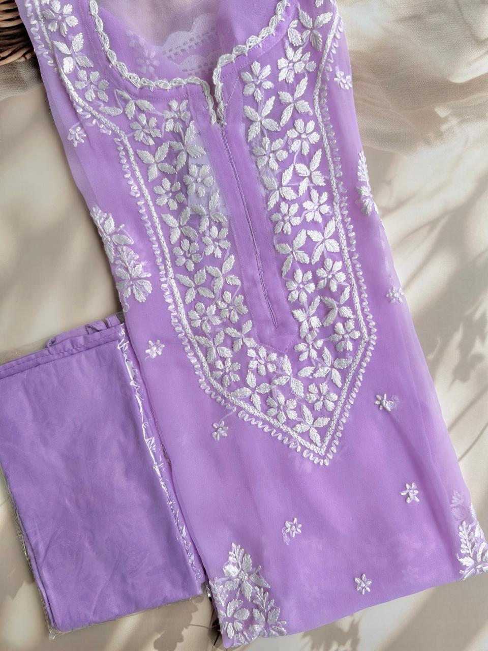 Georgette Chikankari kurti