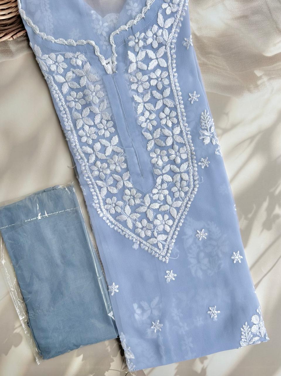 Georgette Chikankari kurti