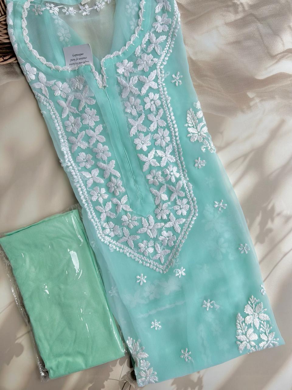 Georgette Chikankari kurti