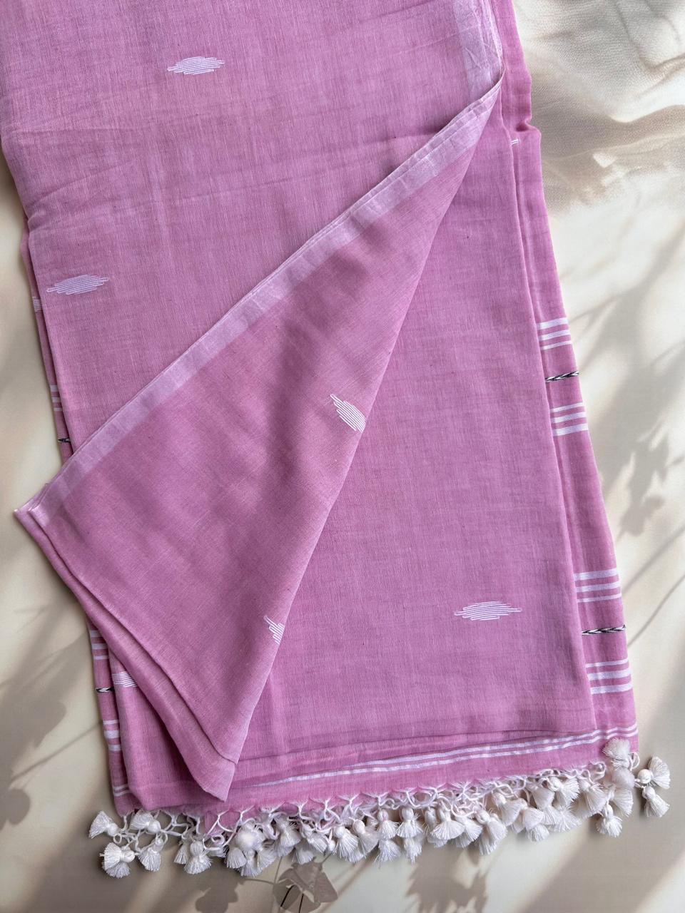 Handloom mul mul cotton saree