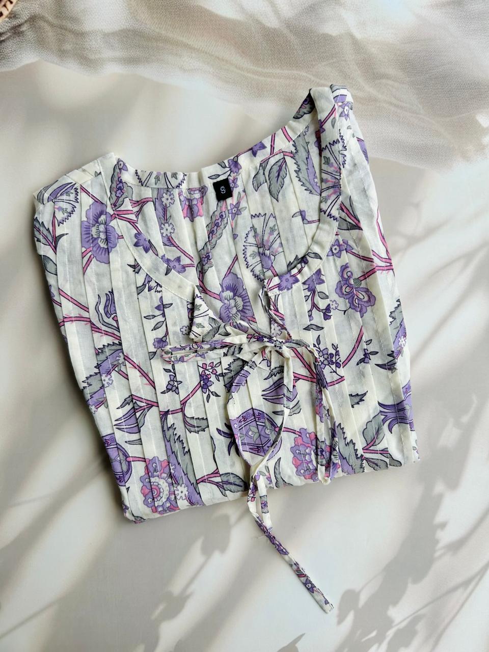 Cotton Sleeveless pintucks Kurti