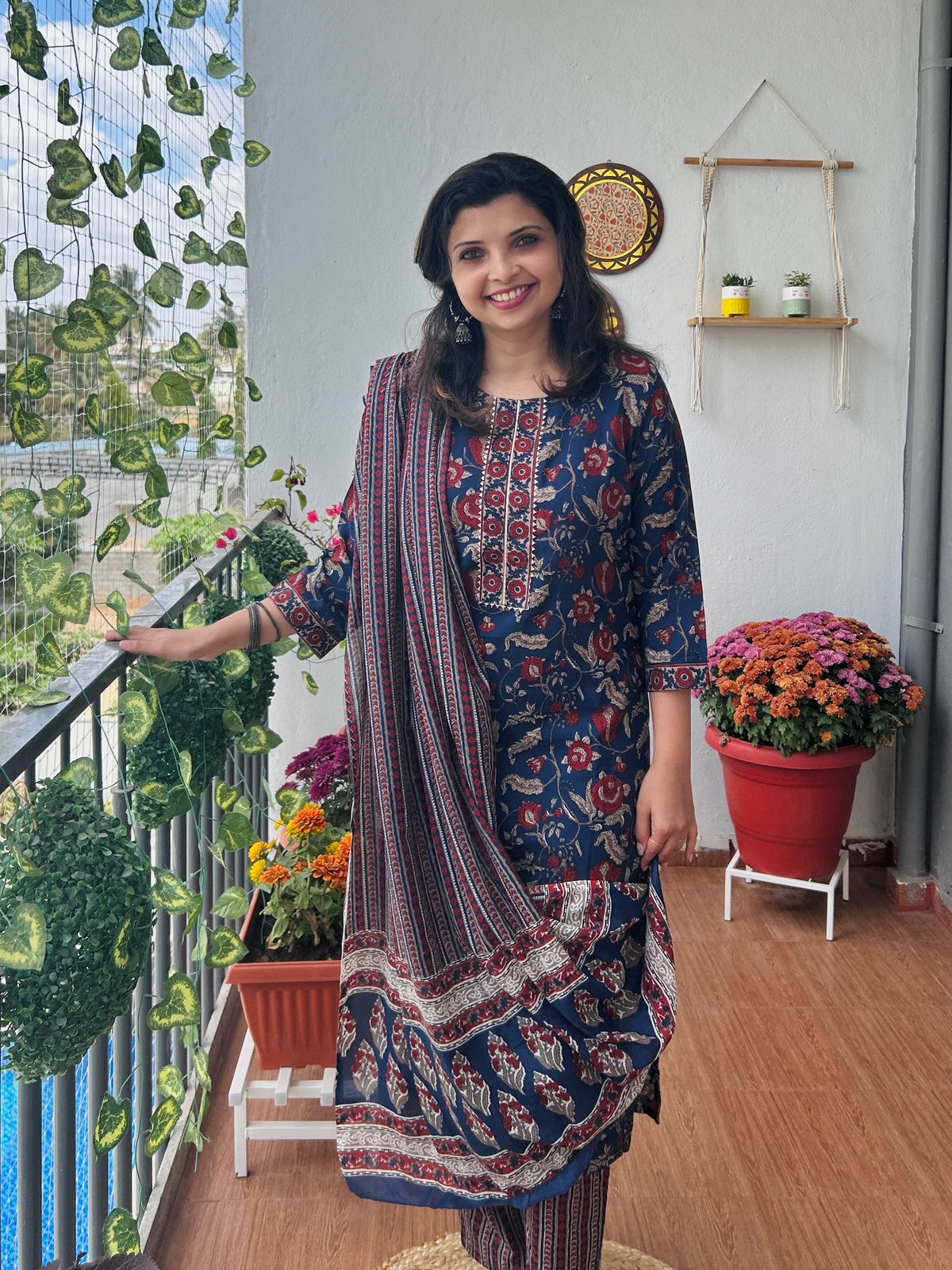 Rayon printed kurta set