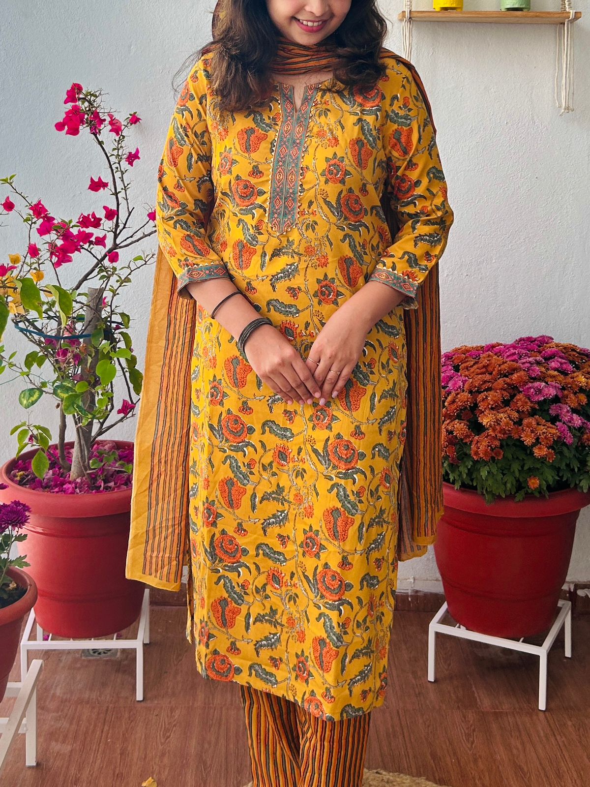 Rayon printed kurta set