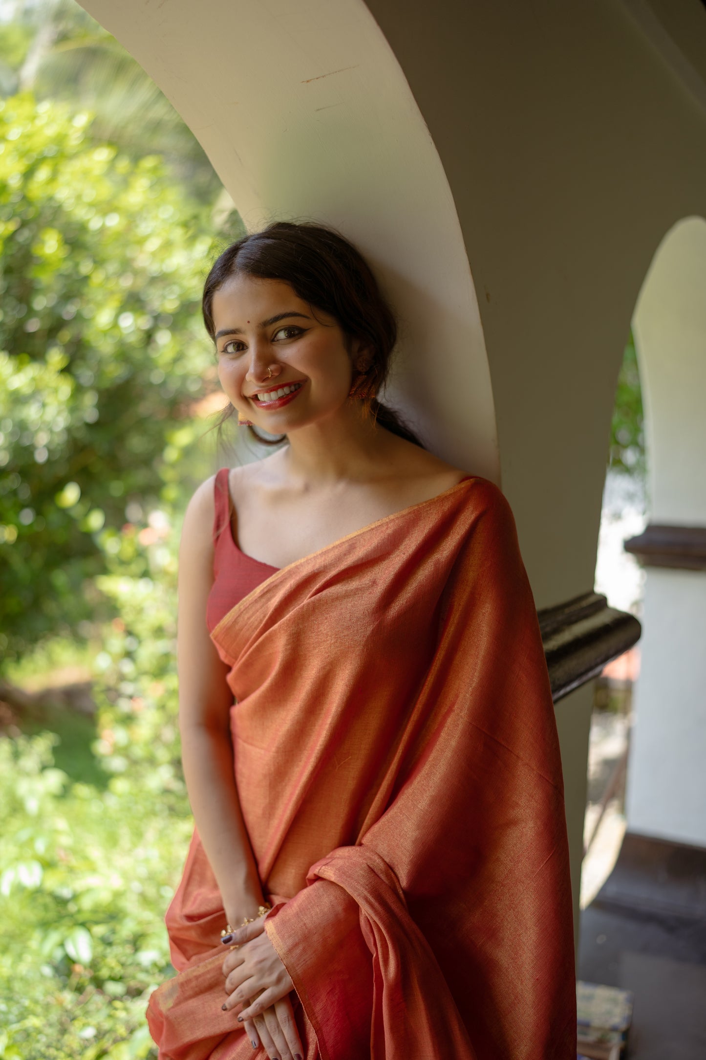 Handloom Tissue linen saree