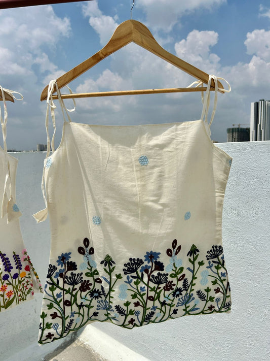 Embroidered cotton tunic