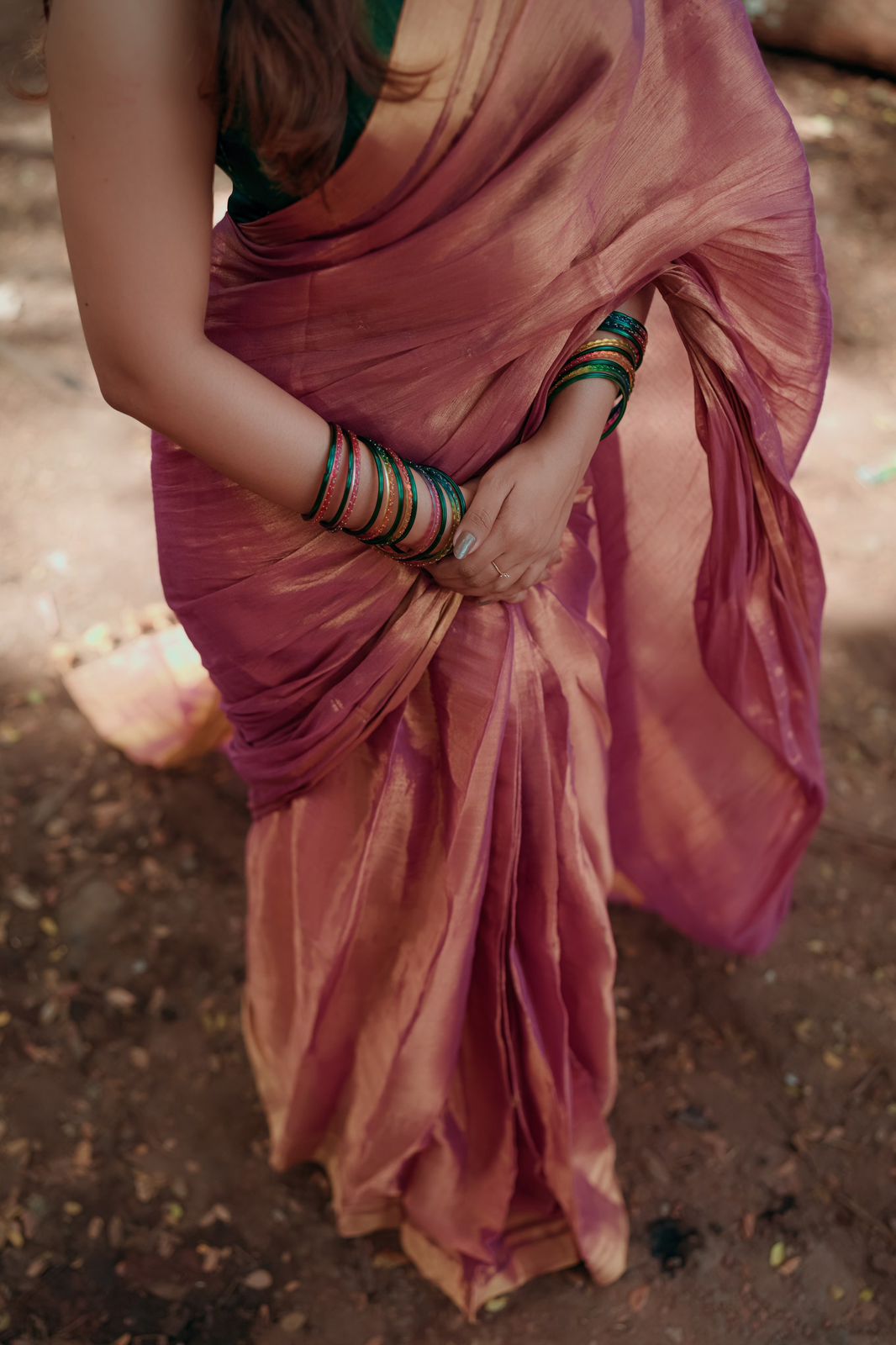 Tissue mul cotton saree