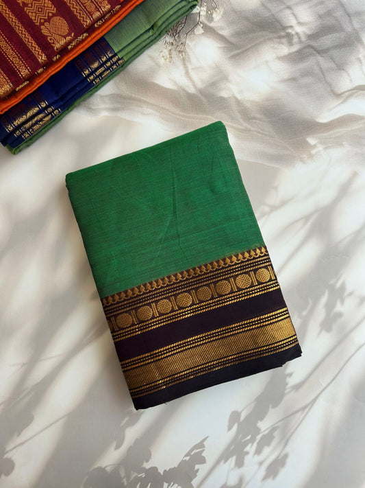 Kanchi cotton saree - green