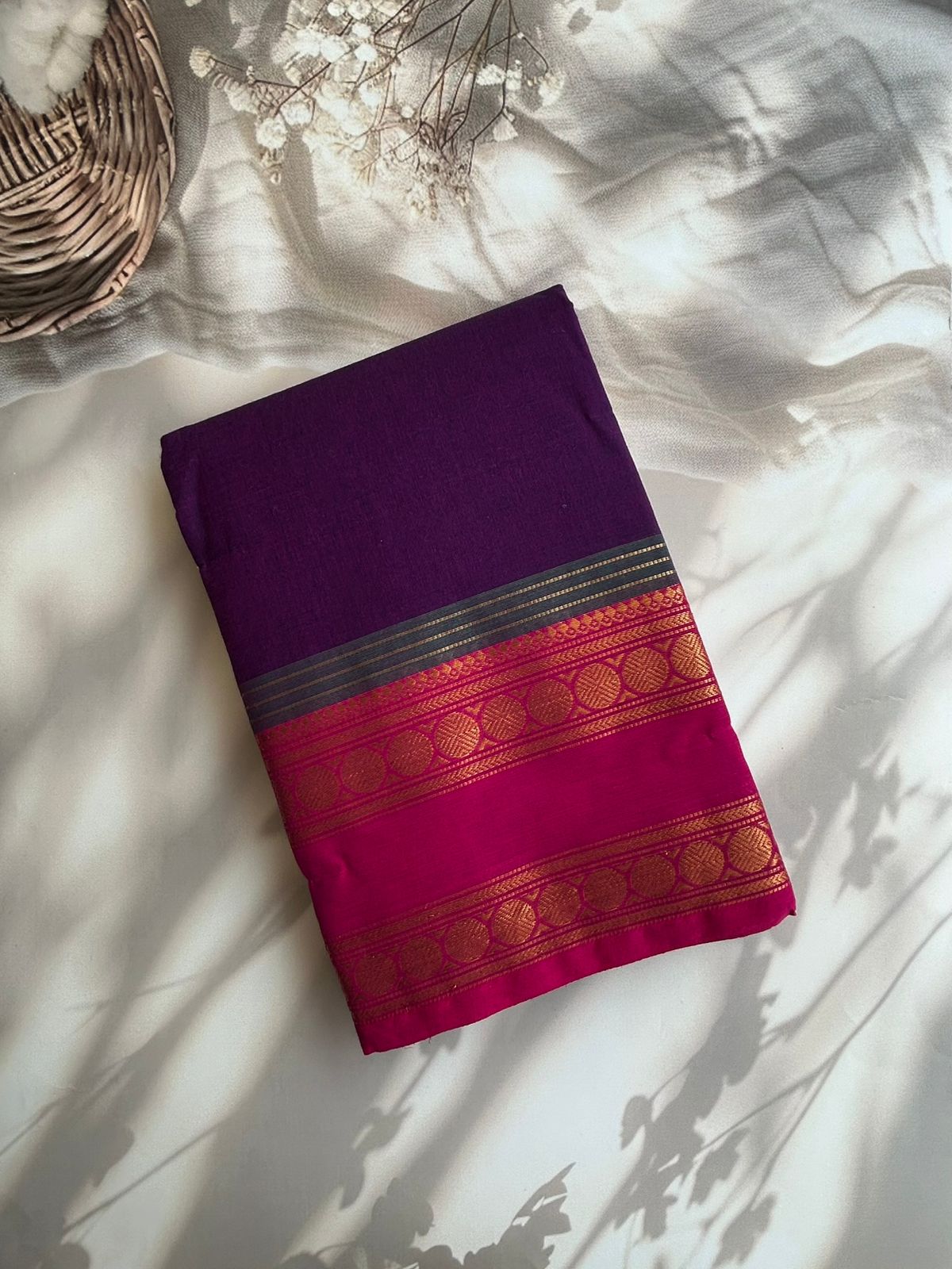 Kanchi cotton saree - purple
