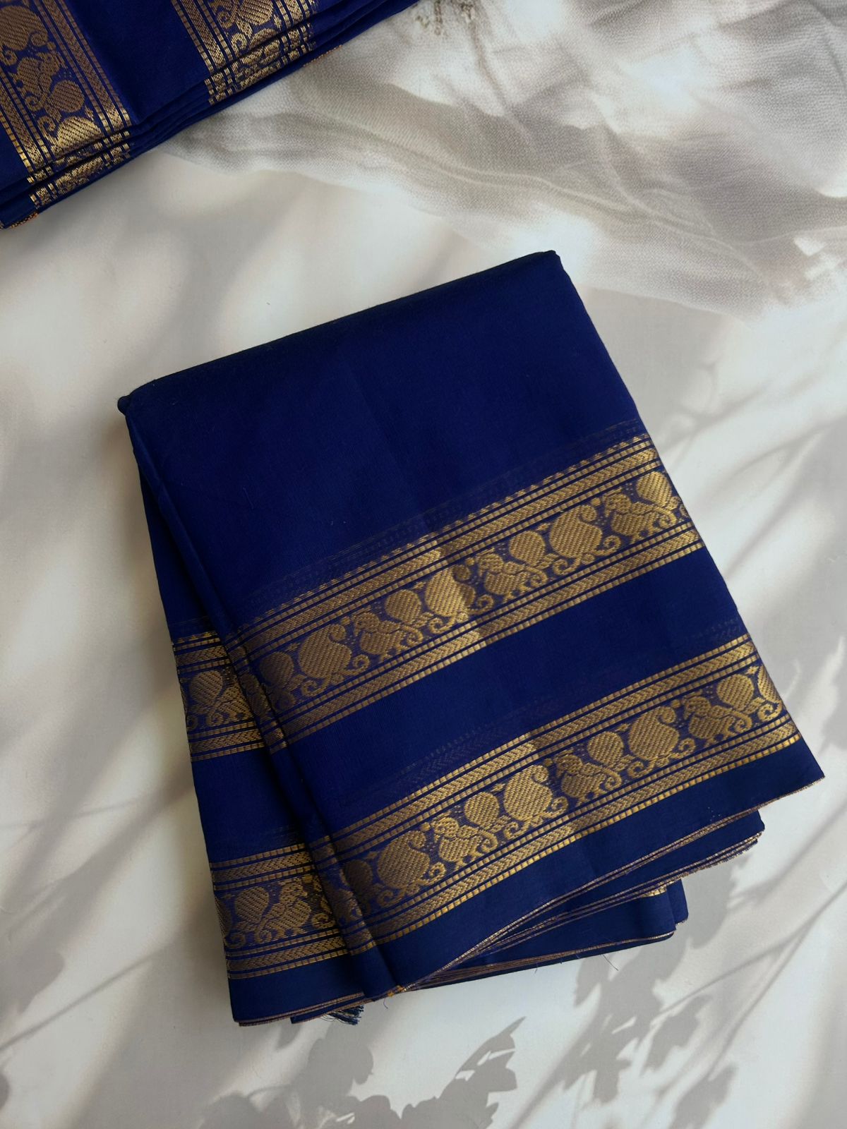 Kanchi cotton saree - Royal blue