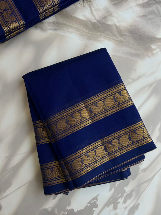 Kanchi cotton saree - Royal blue