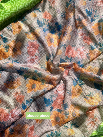 Printed Chanderi silk saree