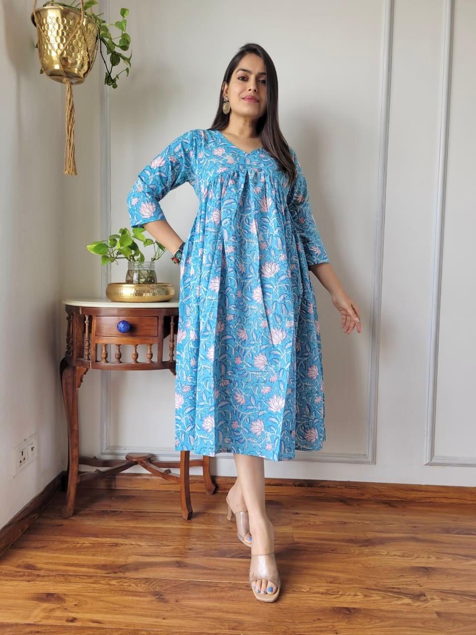 Block printed Cotton dress