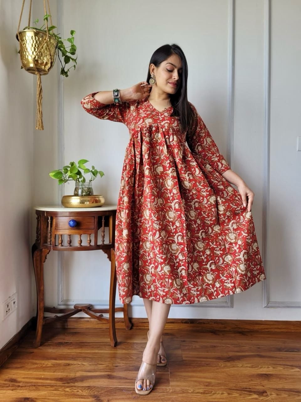 Block printed Cotton dress